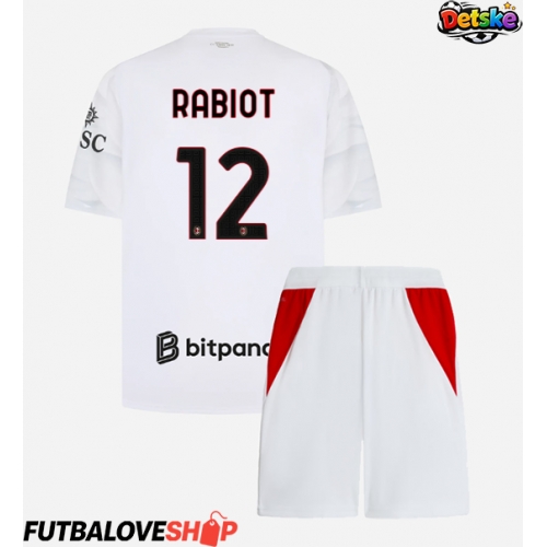 Dres AC Milan Adrien Rabiot #12 Preč pre deti 2026-27 Krátky Rukáv (+ trenírky)